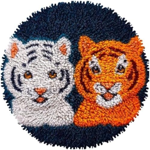 Wallphantom Knüpfkissen DIY Riegel Haken Kits,Süßer Tiger,DIY Wandteppich Teppich Herstellung für Kinder Erwachsene Anfänger Wohnkultur,50x50cm Wallphantom Knüpfkissen DIY Riegel Haken Kits,Süßer Tiger,DIY Wandteppich Teppich Herstellung für Kinder Erwachsene Anfänger Wohnkultur,50x50cm von Wallphantom