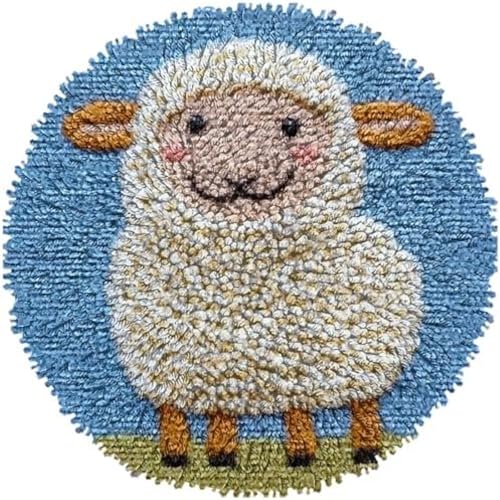 Wallphantom Knüpfkissen DIY Riegel Haken Kits,Süßes kleines Schaf,DIY Wandteppich Teppich Herstellung für Kinder Erwachsene Anfänger Wohnkultur,50x50cm Wallphantom Knüpfkissen DIY Riegel Haken Kits,Süßes kleines Schaf,DIY Wandteppich Teppich Herstellung für Kinder Erwachsene Anfänger Wohnkultur,50x50cm von Wallphantom