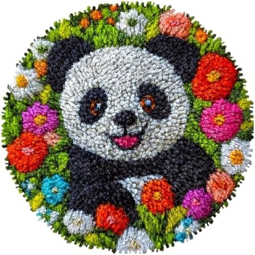 Wallphantom Knüpfteppich Set DIY,Niedlicher Panda in Blumen,Handarbeit Set Knüpfset für Anfänger,Teppich zum Selber Knüpfen Basteln Erwachsene Kreativ,Haus Dekoration Geschenk,50x50cm Wallphantom Knüpfteppich Set DIY,Niedlicher Panda in Blumen,Handarbeit Set Knüpfset für Anfänger,Teppich zum Selber Knüpfen Basteln Erwachsene Kreativ,Haus Dekoration Geschenk,50x50cm von Wallphantom