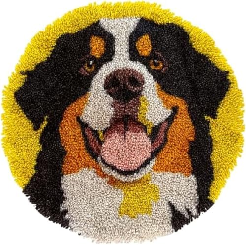 Wallphantom Latch-Hook-Teppich-Kit,Süßer Berner Sennenhund,DIY Knüpfstern Set Knüpfteppich-Set,DIY-Teppich für Wohnkultur für Kinder und Erwachsene,50x50cm Wallphantom Latch-Hook-Teppich-Kit,Süßer Berner Sennenhund,DIY Knüpfstern Set Knüpfteppich-Set,DIY-Teppich für Wohnkultur für Kinder und Erwachsene,50x50cm von Wallphantom