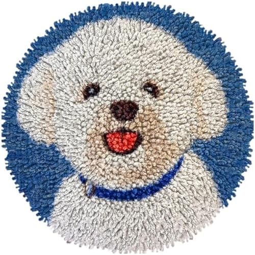 Wallphantom Riegel Haken Teppich Kits Für Erwachsene Kinder,Bichon Frisé Hund,Bedruckte Leinwand Häkeln Handarbeit Handwerk Teppich Kissen Matte Wandteppich,50x50cm Wallphantom Riegel Haken Teppich Kits Für Erwachsene Kinder,Bichon Frisé Hund,Bedruckte Leinwand Häkeln Handarbeit Handwerk Teppich Kissen Matte Wandteppich,50x50cm von Wallphantom