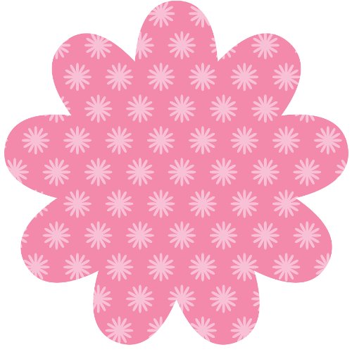 Wallpops Wandsticker Gänseblümchen, gestanzt, selbstklebend, mit rosa Punkten von Wallpops