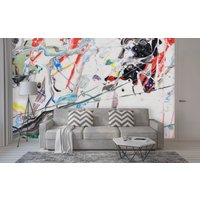 Selbstklebende Schälen & Stick Abstrakte Farbe Splash Acryl Weiß Abnehmbare Tapete Wandbild Kinder Schlafzimmer Künstler Ungewöhnlich Kreativ Selbstklebende Schälen & Stick Abstrakte Farbe Splash Acryl Weiß Abnehmbare Tapete Wandbild Kinder Schlafzimmer Künstler Ungewöhnlich Kreativ von Walls4uMurals