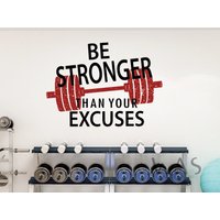 Be Stärker Als Ihre Ausreden Motivierende Wandkunst Aufkleber - Schlafzimmer Wohnzimmer Fitnessstudio Büro Dekor Fitness Club, Center Zitate Be Stärker Als Ihre Ausreden Motivierende Wandkunst Aufkleber - Schlafzimmer Wohnzimmer Fitnessstudio Büro Dekor Fitness Club, Center Zitate von WallsArtStudio