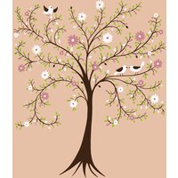 Mädchenzimmer Wanddekor - Kirschblütenbaum Aufkleber, Blumen Kinderzimmer Baum Wandaufkleber von WallsArtStudio
