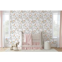 Abnehmbare Peel & Stick Tapete - Vorgeklebtes Muster Wandbedeckung Wohn Wandbilder Kinderzimmer Interior Inspo Frühling Vögel Home Decor von WallsHaveSoul