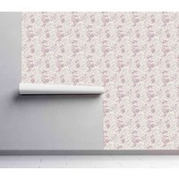 Florale Muster Tapete - Selbstklebend Vorbemalt Wandbedeckung Kinderzimmer Peel & Stick Von Wallshavesoul, Floral Home Decals von WallsHaveSoul