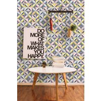 Retro Muster Wandbedeckung - Selbstklebende Vorgeklebte Tapete Blockmuster in Weichen Farben Peel & Stick Wallpaper By Wallshavesoul von WallsHaveSoul