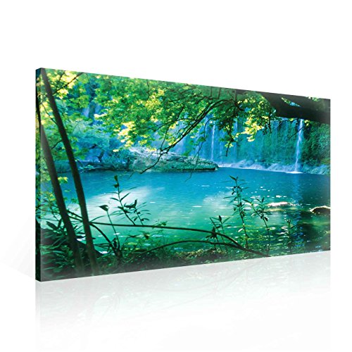 Wald See Wasser Natur Leinwand Bilder (PP1508O1FW) - Wallsticker Warehouse - Size O1 - 100cm x 75cm - 230g/m2 Canvas - 1 Piece von Wallsticker Warehouse