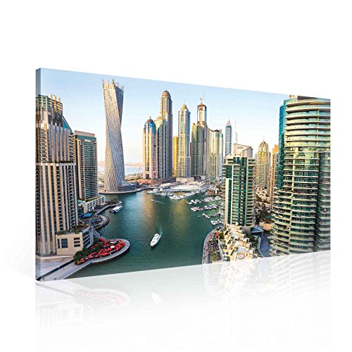 Wallsticker Warehouse Stadt Dubai Skyline Leinwand Bilder (PP1506O1FW) Size O1-100cm x 75cm - 230g/m2 Canvas - 1 Piece von Wallsticker Warehouse