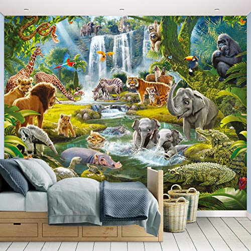 Fototapete Dschungel Abenteuer inkl. Tapetenkleister Kindertapete Wandtapete von Walltastic Ltd