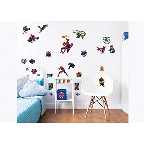 Walltastic Marvel Spiderman Wandaufkleber, Polypropylene, Multi, 11 Large Sheets von Walltastic