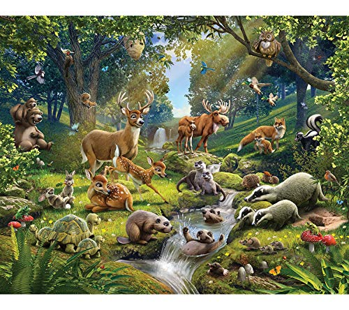 Walltastic Tiere des Waldes, Tapete, Wandbild, Papier, Multi, 8 x 10 ft, 7 von Walltastic