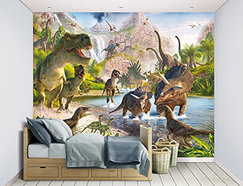 Walltastic WT4012 Land der Dinosaurier, Tapete, Wandbild, Mehrfarbig, 8 x 10 ft, 8 ft x 10 ft, WT41745 von Walltastic