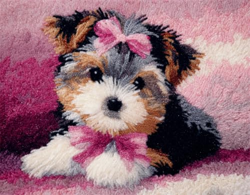Tier Hund Knüpfteppich Zum Selber KnüpfSet,Bichon Frisé trägt eine Fliege,DIY Fußabtreter Kissenbezug Knüpfsets Latch Hook Kit Für Wandkunst Handwerk Geschenke,60x90cm Tier Hund Knüpfteppich Zum Selber KnüpfSet,Bichon Frisé trägt eine Fliege,DIY Fußabtreter Kissenbezug Knüpfsets Latch Hook Kit Für Wandkunst Handwerk Geschenke,60x90cm von WallustrioaW