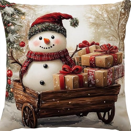 Verschneiter Wald Knüpfkissen-Set,Schneemann und Geschenke in einem Wagen,für Kinder oder Anfänger Erwachsene zum Selber Knüpfen,DIY Knüpfteppich Knüpfpackung,Knüpfhaken Set,43x43cm Verschneiter Wald Knüpfkissen-Set,Schneemann und Geschenke in einem Wagen,für Kinder oder Anfänger Erwachsene zum Selber Knüpfen,DIY Knüpfteppich Knüpfpackung,Knüpfhaken Set,43x43cm von WallustrioaW