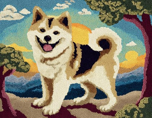 WallustrioaW Tier Hund Knüpfteppich Für Erwachsene Kinder,Akita-Hund unter dem Baum,Tapisserie Teppich Zum Selber Knüpfen,DIY Kreuzstich Set Knüpf-Sets Latch Hook Kit,60x90cm WallustrioaW Tier Hund Knüpfteppich Für Erwachsene Kinder,Akita-Hund unter dem Baum,Tapisserie Teppich Zum Selber Knüpfen,DIY Kreuzstich Set Knüpf-Sets Latch Hook Kit,60x90cm von WallustrioaW