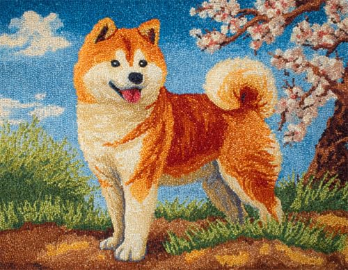 WallustrioaW Tier Hund Knüpfteppich Für Kinder Und Erwachsene,Akita-Hund unter dem Baum,Knüpfhaken-Teppich-Set,Latch Hook Kit DIY Handwerk Geschenke Fußabtreter,90x120cm WallustrioaW Tier Hund Knüpfteppich Für Kinder Und Erwachsene,Akita-Hund unter dem Baum,Knüpfhaken-Teppich-Set,Latch Hook Kit DIY Handwerk Geschenke Fußabtreter,90x120cm von WallustrioaW