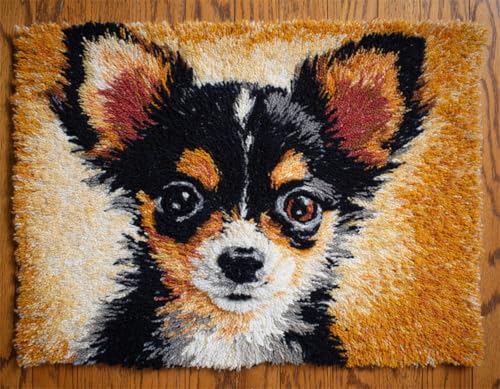 WallustrioaW Tier Hund Knüpfteppich Für Kinder Und Erwachsene,Süßer Chihuahua-Hund,Knüpfhaken-Teppich-Set,Latch Hook Kit DIY Handwerk Geschenke Fußabtreter,90x120cm WallustrioaW Tier Hund Knüpfteppich Für Kinder Und Erwachsene,Süßer Chihuahua-Hund,Knüpfhaken-Teppich-Set,Latch Hook Kit DIY Handwerk Geschenke Fußabtreter,90x120cm von WallustrioaW