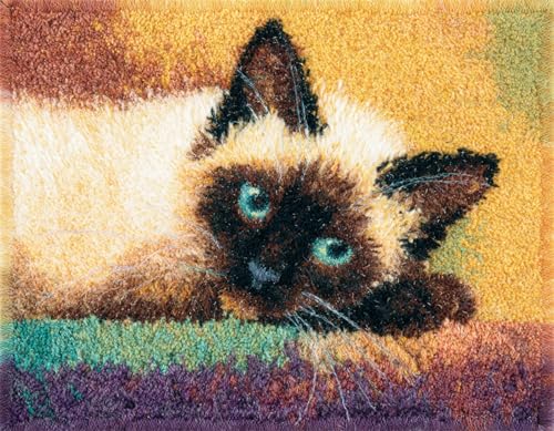 WallustrioaW Tier Hund Knüpfteppich Zum Selber Knüpfen-Sets,Süße Siamkatze,Handarbeit Selbst Knüpfen Set,Teppich Stickerei Handwerk Für Erwachsene Handarbeiten Diy Teppich,80x115cm WallustrioaW Tier Hund Knüpfteppich Zum Selber Knüpfen-Sets,Süße Siamkatze,Handarbeit Selbst Knüpfen Set,Teppich Stickerei Handwerk Für Erwachsene Handarbeiten Diy Teppich,80x115cm von WallustrioaW