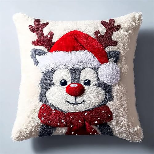 WallustrioaW Weihnachten Knüpfkissen-Set,Cartoon-Elch,für Kinder oder Anfänger Erwachsene zum Selber Knüpfen,DIY Knüpfteppich Knüpfpackung,Knüpfhaken Set,43x43cm WallustrioaW Weihnachten Knüpfkissen-Set,Cartoon-Elch,für Kinder oder Anfänger Erwachsene zum Selber Knüpfen,DIY Knüpfteppich Knüpfpackung,Knüpfhaken Set,43x43cm von WallustrioaW