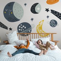 Kosmos Für Kinder Wandtattoa Abnehmbare Wandsticker Selbstklebender Wandtattoal Wandkunst von WallvyDecal