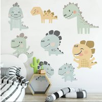 Süße Dinosaurier Wandtattoo Abnehmbare Wandsticker Selbstklebender von WallvyDecal