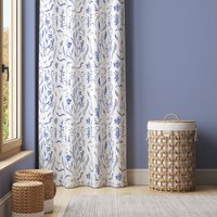 Blauer Herbarbeere Natur Fenstervorhang C364 | Blumen Vorhang, Florale Gardinen, Fenstervorhänge, Blickdichte Verdunkelungsvorhänge, Paneelvorhänge von WallvyStore