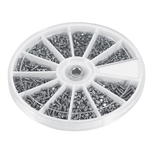 600pcs 12 Arten Kleine Schrauben Muttern Kit M1 M1.2 M1.4 M1.6 Gläser Elektronik Reparatur von Walmeck