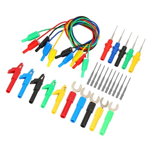 Bananenstecker Prüfspitzendrähte Silikon-Multimeter-Sicherheits-Stapelkit mit Krokodilklemme von Walmeck