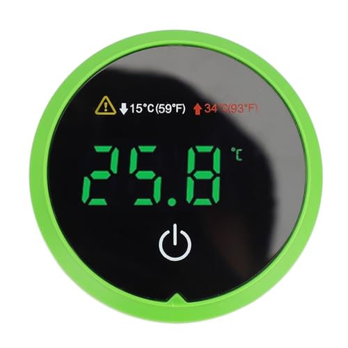Digital Aquariumtemperaturmesser LED -Display Touch Noderless Adhäsive Fischtankmonitor für Süßwasser -Meereswasser von Walmeck