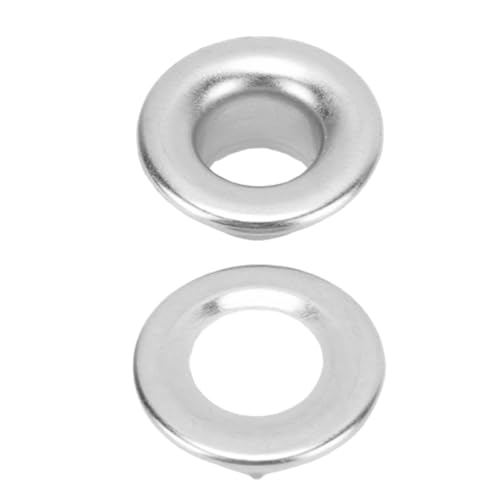 Walmeck 100 Stück Grommet Washer Set Metall 8mm Riss-Ösen mit Waschmaschinen Stoff Lederschuhe Schuhe Hüte Fenster Vorhänge (Silber) von Walmeck