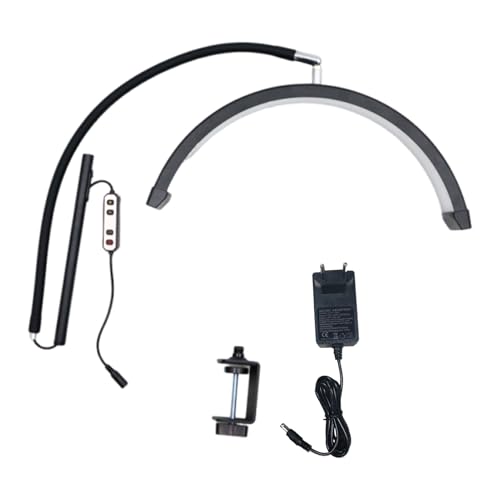 Walmeck 16 Zoll Röhrchen Desktop -Klemme -Schönheitslampe, 20W Nagelschachtel Licht mit Schreibtischklemme, 360 ° Rotatable Schlauch (Schwarz) von Walmeck