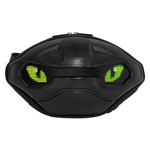 Walmeck 3D Aussehen LED -Umhängetasche, Personalisierte DIY -Grafiken, Abs Geformte Hard Sport Alarm Night Outdoor Chest -Tasche mit LED -Dynamik von Walmeck