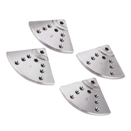 Walmeck 5 Zoll Flache Drehstärke Chuck Jaws 45 Stahlhölzer Drehstärke Chuck Jaws mit Schrauben Zur Holzbearbeitung von Walmeck