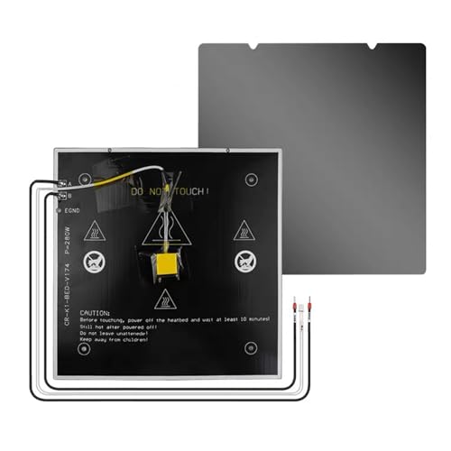 Walmeck Aluminium Erhitztes Bett 235 * 235 Mm Kompatibel mit K1 Pei Sheet Doppelseitig Strukturiert für PLA ABS TPU PETG -Nylon, Leicht zu Ersetzen Vorinstalliertes Draht, das mit K1C (2) von Walmeck