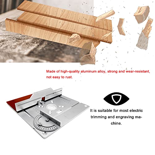 Walmeck Aluminium Legierung Router Tisch Einsatz Platte Stark verschleiß Feste Leicht Montende Holz Bearbeitungs Bänke (4) von Walmeck