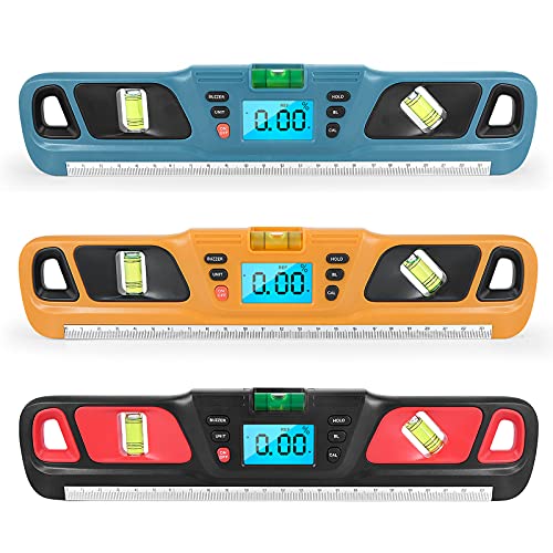 Walmeck Digital Display Level Meter Winkel Lineal Multifunktionales Steigungsmessgerät für Verschiedene Anwendungen (Rot) von Walmeck