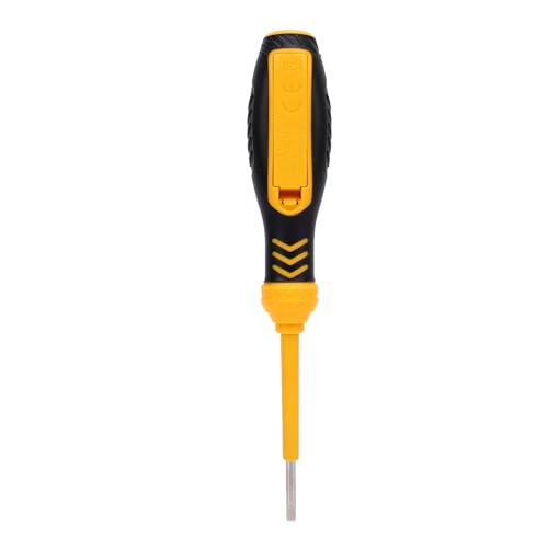 Walmeck Digital Wechselstromspannungstester Pen NCV Detektor LCD Hintergrundbeleuchtung Essentielles Werkzeug für Elektriker (Gelb flacher Schraubendreher) von Walmeck