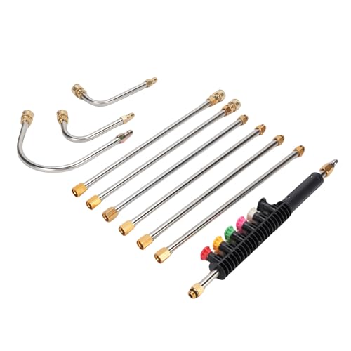 Walmeck Druckscheibe -Verlängerung Stab Set 4000psi Power Waschmaschine mit Gekrümmten Stäben für Verschiedene Reinigungsaufgaben Walmeck Druckscheibe -Verlängerung Stab Set 4000psi Power Waschmaschine mit Gekrümmten Stäben für Verschiedene Reinigungsaufgaben von Walmeck