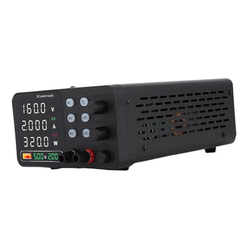 Walmeck Einstellbare USB-Schnell Aufladung Regulierte DC-Netzteil Bank mit Daten Speichers Perre OCP-Erinnerung TPS-C3010 0-10A 300W Schwarz (EU -Stecker 230 V) von Walmeck