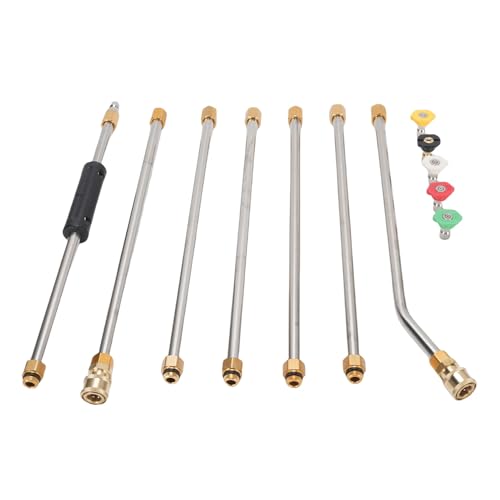 Walmeck Hochdruck Reiniger Verlängerung Stab Düse Set für Effiziente Reinigung Edelstahl 7 Stück Zubehör Walmeck Hochdruck Reiniger Verlängerung Stab Düse Set für Effiziente Reinigung Edelstahl 7 Stück Zubehör von Walmeck