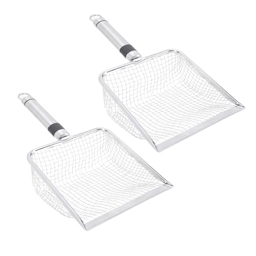 Walmeck Katzenstrauder Schaufel Edelstahl Mesh Stabiler Sauberer Ergonomie Griff Haustierabfall Garten Toilette Dienstprogramm Walmeck Katzenstrauder Schaufel Edelstahl Mesh Stabiler Sauberer Ergonomie Griff Haustierabfall Garten Toilette Dienstprogramm von Walmeck
