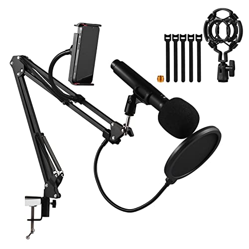 Walmeck Mikrofon ARM STAND VERITIGTE Desktop -Halterung mit Mikrofon -Schock -Schock -Mount -Pop -Filter -Windschutzscheiben -Telefonhalter Walmeck Mikrofon ARM STAND VERITIGTE Desktop -Halterung mit Mikrofon -Schock -Schock -Mount -Pop -Filter -Windschutzscheiben -Telefonhalter von Walmeck
