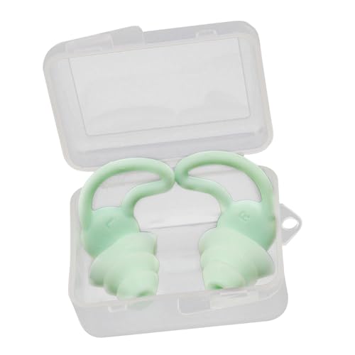 Walmeck SWIMMING OHR PLUGS WEICHEN SILIKON WASSERPROOF WIEDER VERWENDBARE EAR PLUGS LÄRISE REDUKTION ERWACHSENE, DIE HOLZ REISEN SCHLAFEN (Grün) von Walmeck