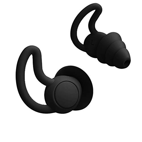 Walmeck SWIMMING OHR PLUGS WEICHEN SILIKON WASSERPROOF WIEDER VERWENDBARE EAR PLUGS LÄRISE REDUKTION ERWACHSENE, DIE HOLZ REISEN SCHLAFEN (Schwarz) von Walmeck
