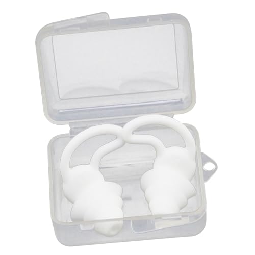Walmeck SWIMMING OHR PLUGS WEICHEN SILIKON WASSERPROOF WIEDER VERWENDBARE EAR PLUGS LÄRISE REDUKTION ERWACHSENE, DIE HOLZ REISEN SCHLAFEN (Weiß) von Walmeck