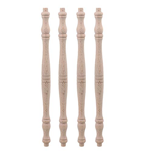 Walmine Baluster-Spindeln, Holz, dekorative Spindeln, Möbelzubehör, für Zuhause, dekorativ, 27,5 x 1,8 cm, 4 Stück von Walmine