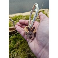 Große Walnussschale Walnusshälfte Mit Kordel Und 2 Hasen Deko Osternest Ostern Frühling Walnuss Diy von WalnussBastelstube