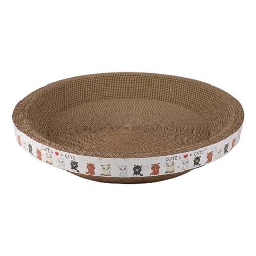 Walopola Katzenkratzbrett 2 In 1 Ovales Katzenkratzbrett Aus Pappe Schüsselnest Katzenkratzbrett Aus Pappe Katzenkratz-Loungebett Katzenkratz-Loungebett Zum Schutz Von Möbeln von Walopola